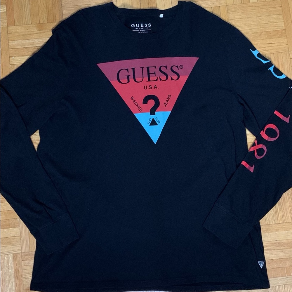 GUESS Triangle Logo Long Sleeve
